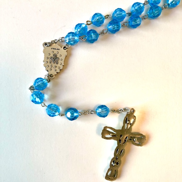 Rosary Beads - Turquoise And Silver - Picture 3 of 5